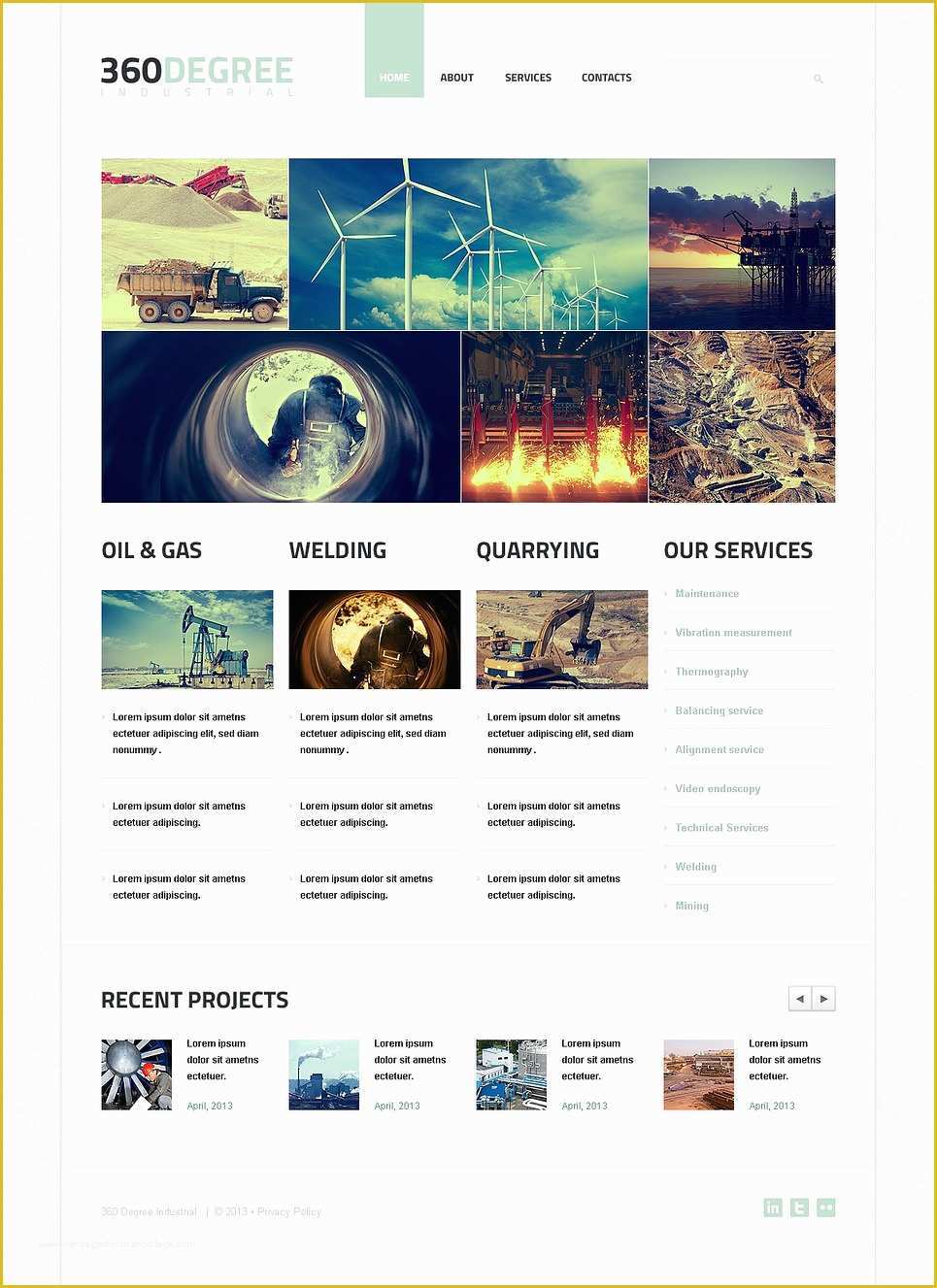 Free Welding Website Template Of Welding Responsive Website Template