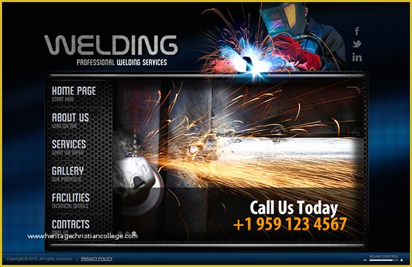 Free Welding Website Template Of Welding Service HTML5 Template On Behance