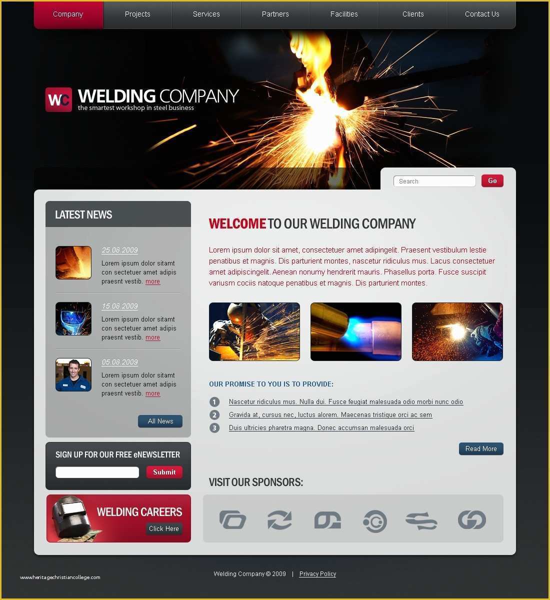 Free Welding Website Template Of Welding Website Template