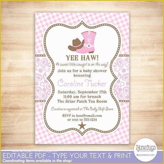 Free Western Baby Shower Invitation Templates Of 25 Best Ideas About Cowgirl Baby Showers On Pinterest