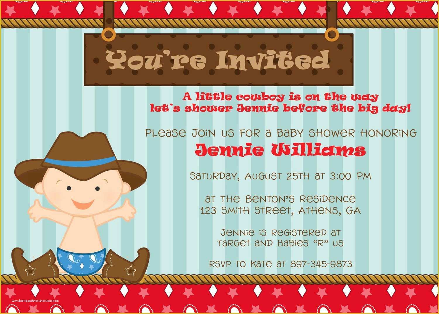 Free Western Baby Shower Invitation Templates Of Awesome Free Template Western Baby Shower Invitations