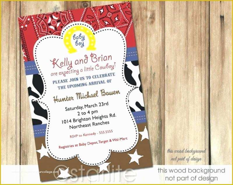 Free Western Baby Shower Invitation Templates Of Best Baby Shower Cowboy Little Buckaroo