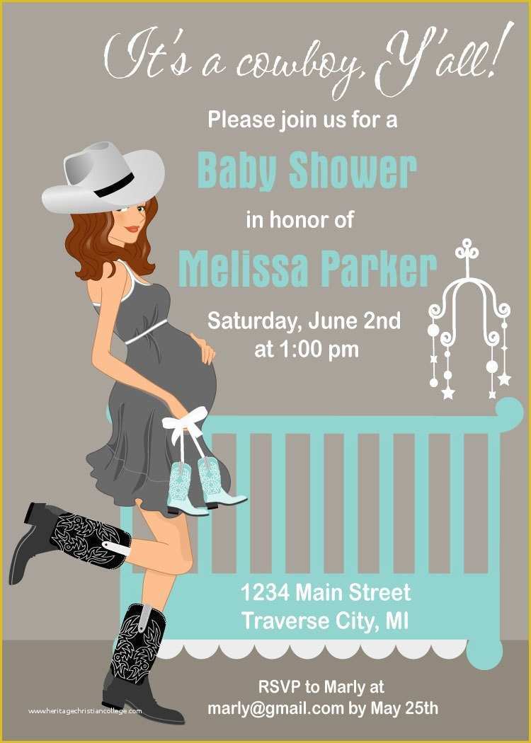 Free Western Baby Shower Invitation Templates Of Cowboy Baby Shower Invitations Country by Announceitfavors