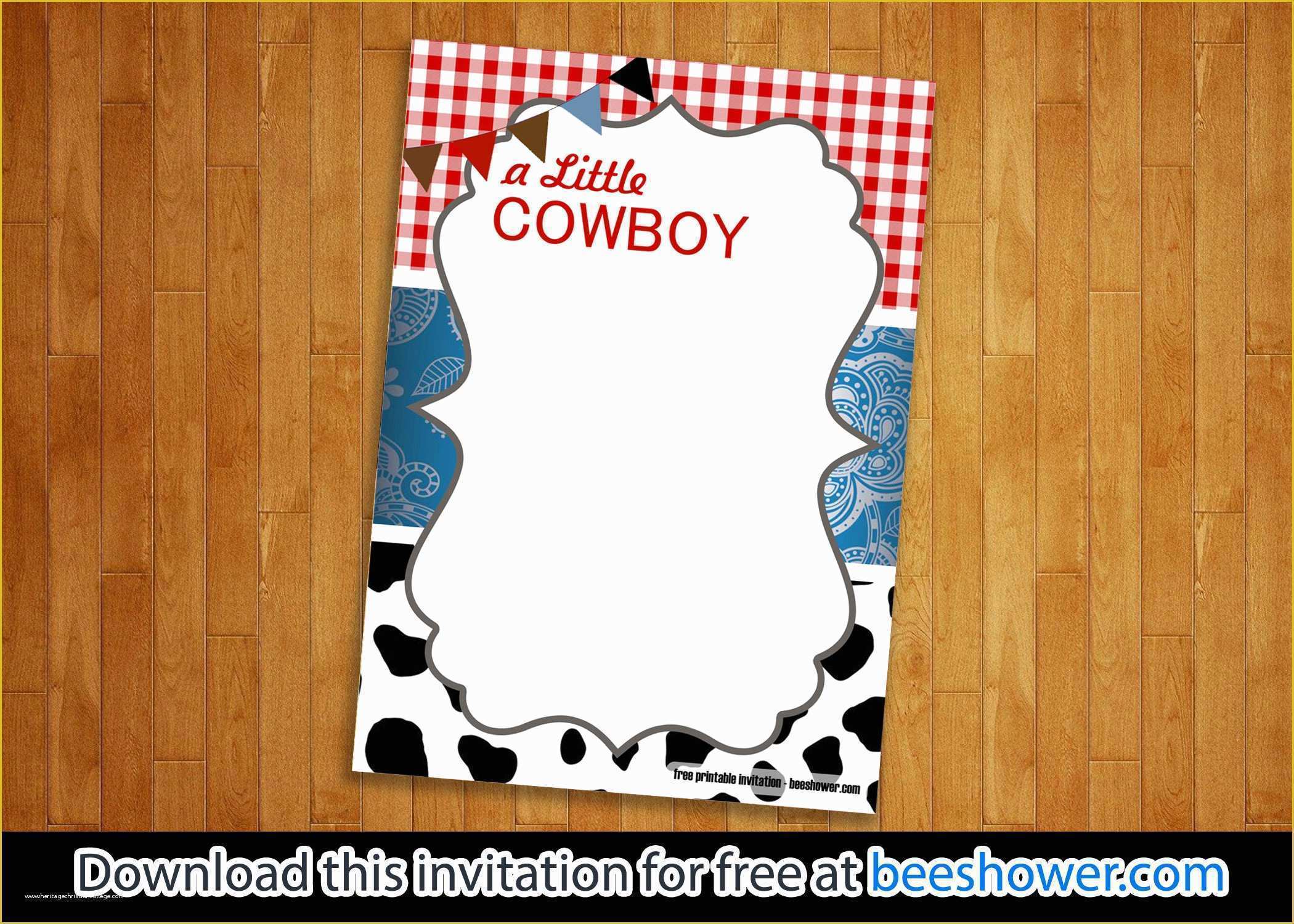 Free Western Baby Shower Invitation Templates Of Free Cowboy Baby Shower Invitation Templates