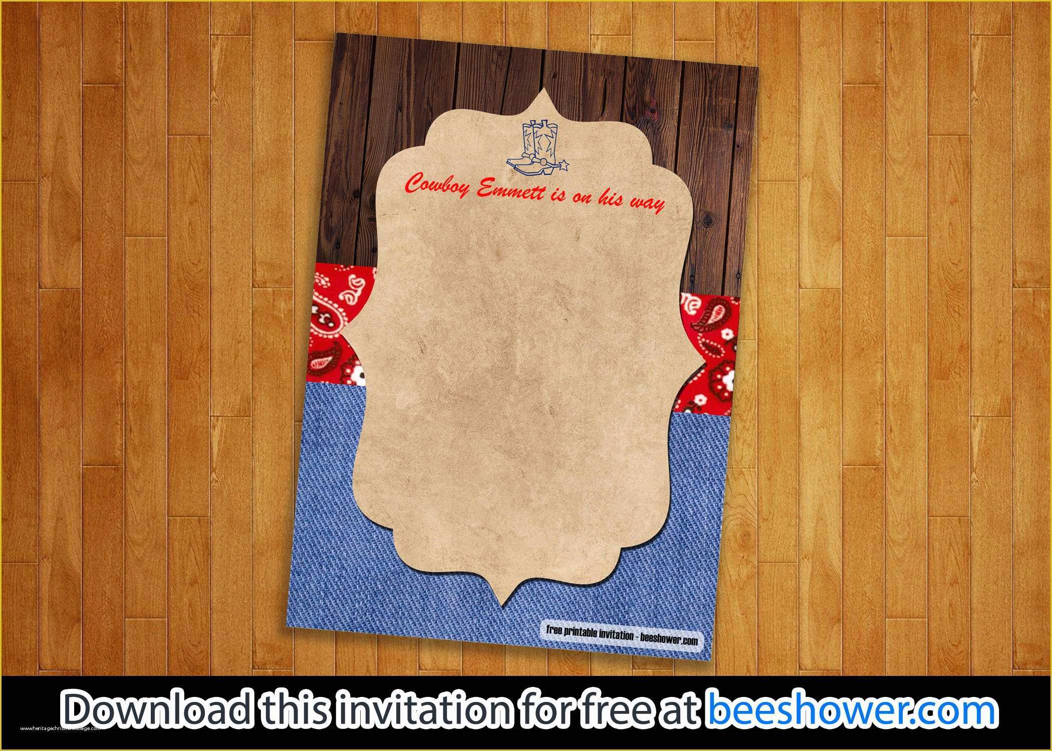 Free Western Baby Shower Invitation Templates Of Free Western Baby Shower Invitations – Free Printable