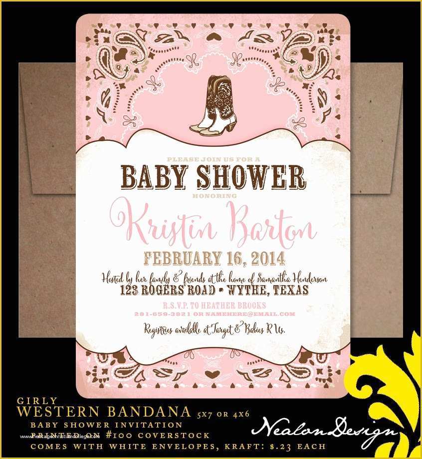 Free Western Baby Shower Invitation Templates Of Nealon Design January 2014