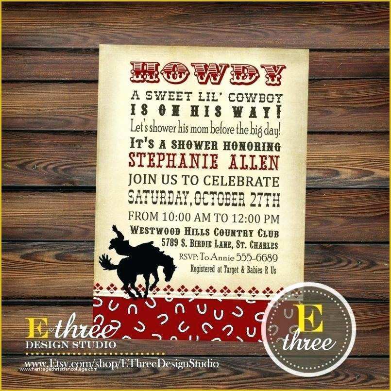 Free Western Baby Shower Invitation Templates Of Nifty Western Baby Shower Invitations About Remodel