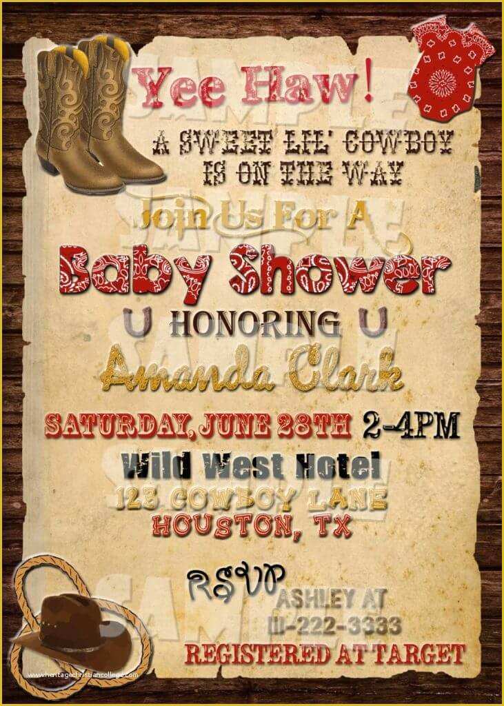 Free Western Baby Shower Invitation Templates Of Western Baby Shower Ideas Baby Ideas