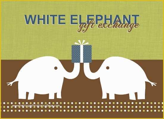 Free White Elephant Party Invitation Template Of Gift Exchange Ideas for Holiday Parties From Purpletrail