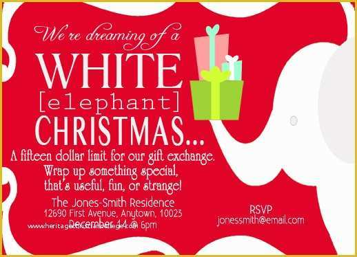 Free White Elephant Party Invitation Template Of Party Invitations White Elephant at Minted