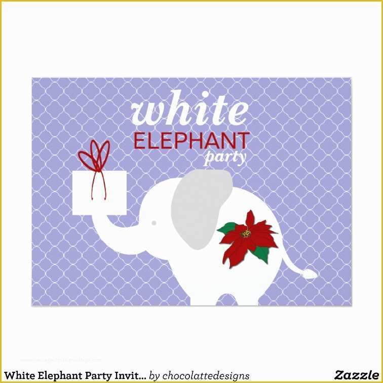 Free White Elephant Party Invitation Template Of White Elephant Party