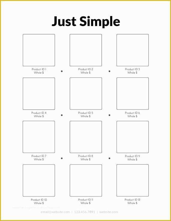 Free wholesale Line Sheet Template Of Instant Download Minimalist Line Sheet or wholesale Catalog