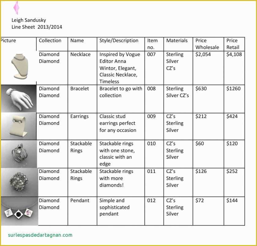Free wholesale Line Sheet Template Of Price Sheet Template Free Maggi Locustdesign Co List