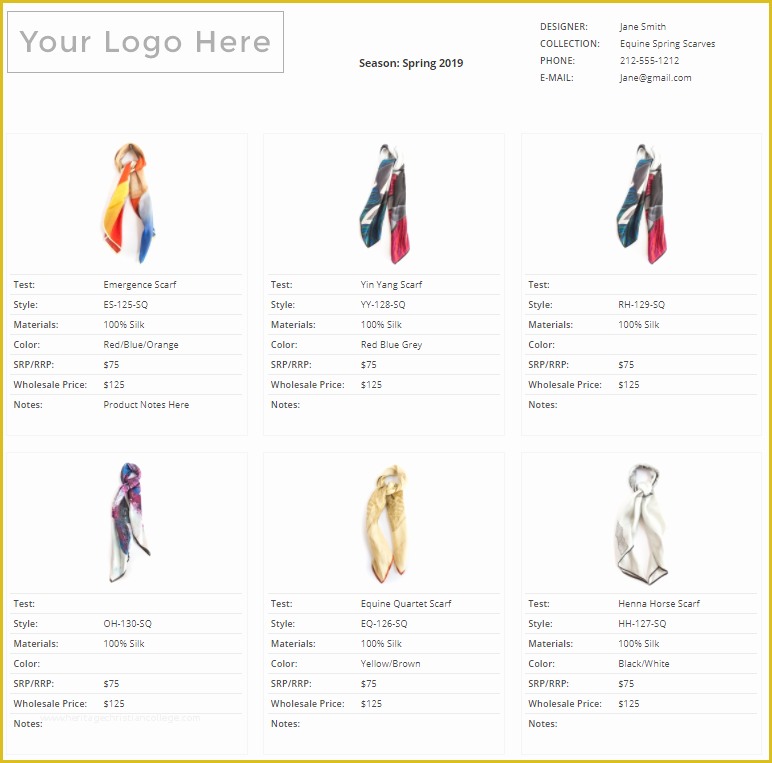 Free wholesale Line Sheet Template Of wholesale Line Sheet Template