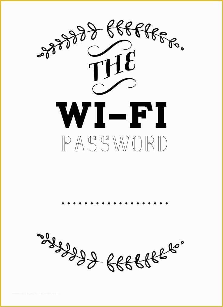 Free Wifi Poster Template Of 17 Bästa Idéer Om Wifi Password Printable På Pinterest
