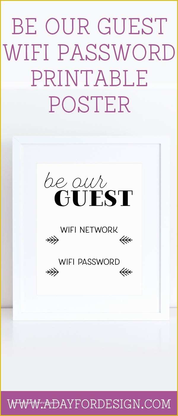 Free Wifi Poster Template Of 25 Best Ideas About Wifi Password Printable On Pinterest