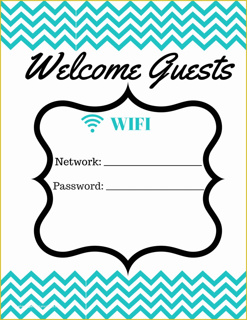 Free Wifi Poster Template Of Free Wifi Password Printable Lifestylequeenbee