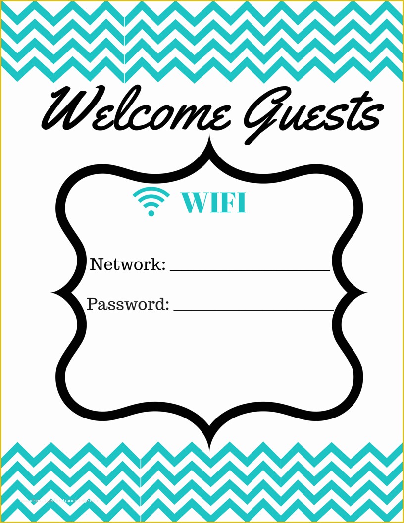 Free Wifi Poster Template Of Free Wifi Password Printable ...