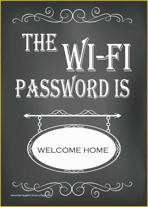 Free Wifi Poster Template Of the Wi Fi Password iscustom Printable