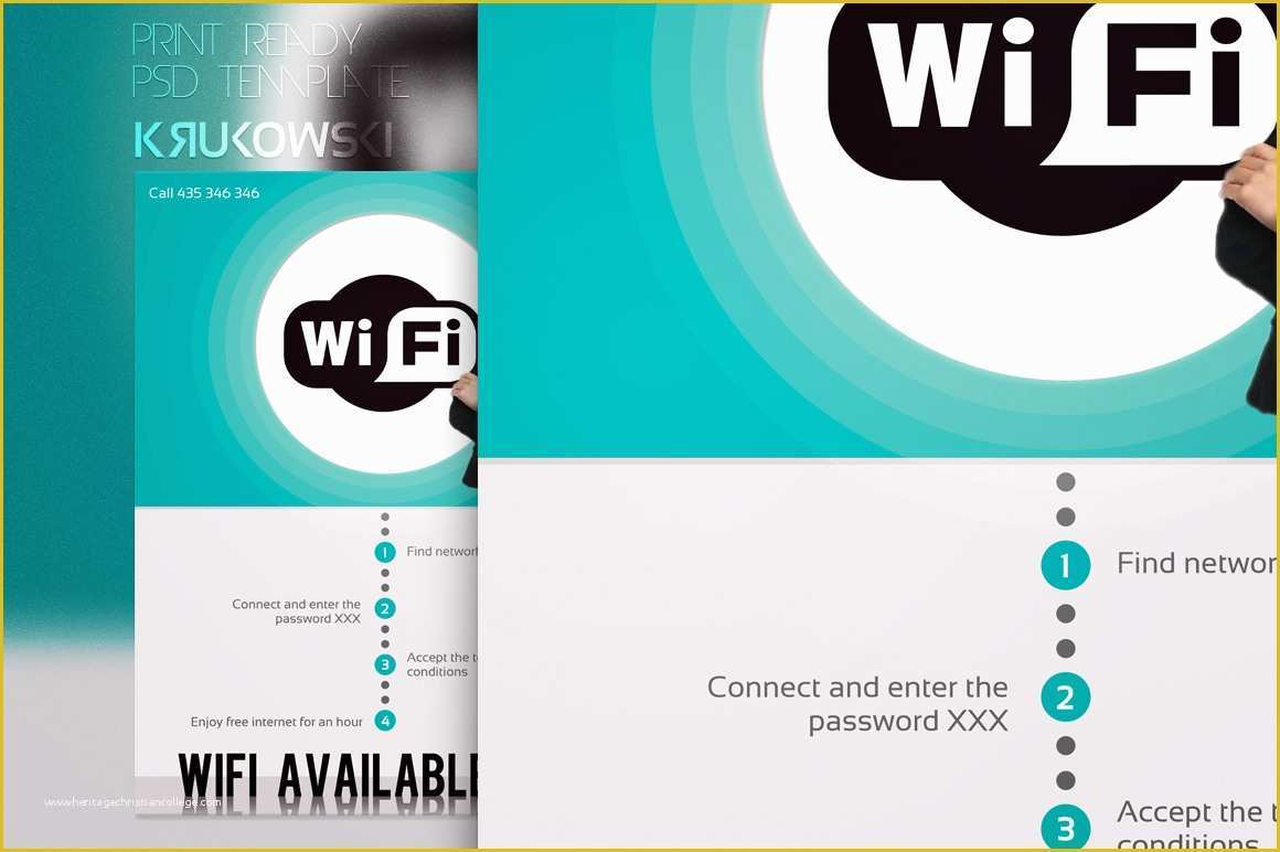 Free Wifi Poster Template Of Wifi Hot Spot Flyer Flyer Templates On Creative Market