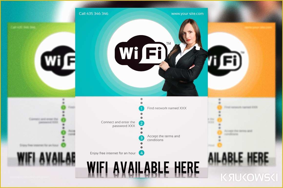 Free Wifi Poster Template Of Wifi Hot Spot Flyer Flyer Templates On Creative Market