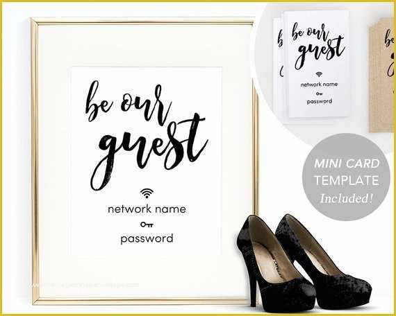 Free Wifi Poster Template Of Wifi Password Sign Printable Wifi Sign Template Home Wifi