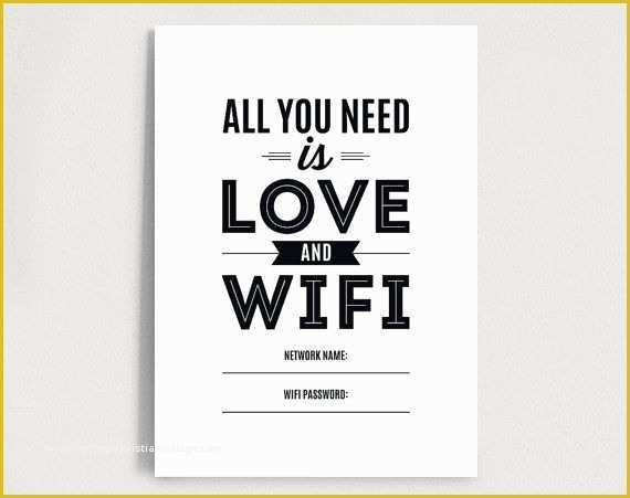 Free Wifi Poster Template Of Wifi Password Sign Wifi Password Printable by