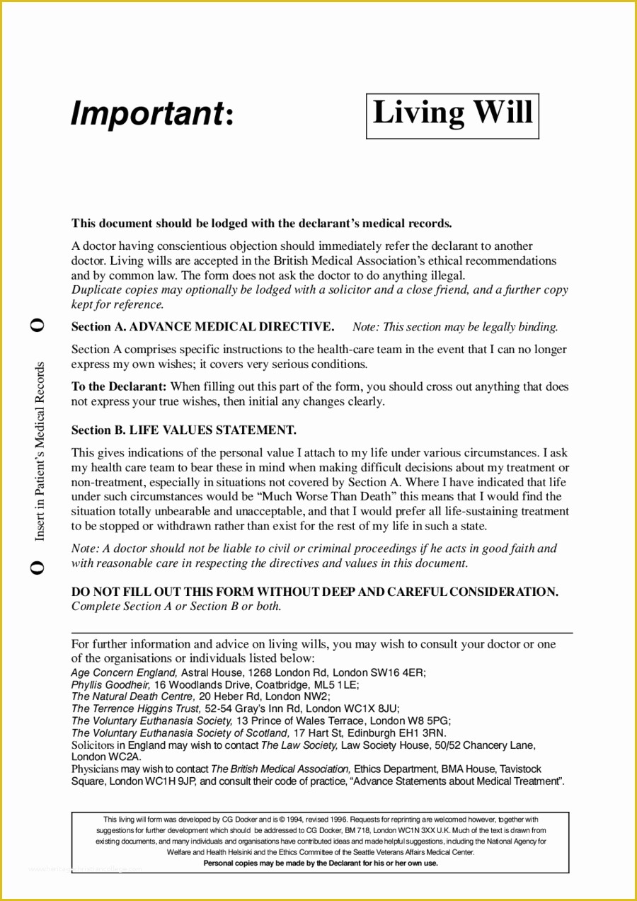 Free Will Template Arizona Of 2018 Living Will form Fillable Printable Pdf & forms