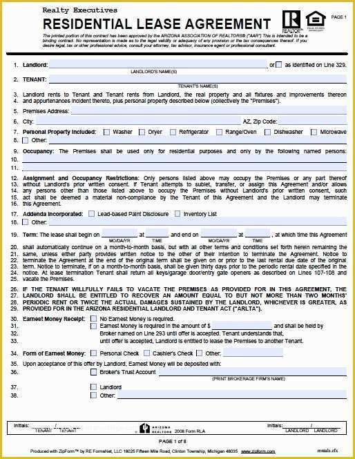 Free Will Template Arizona Of Download Arizona Rental Lease Agreement forms and