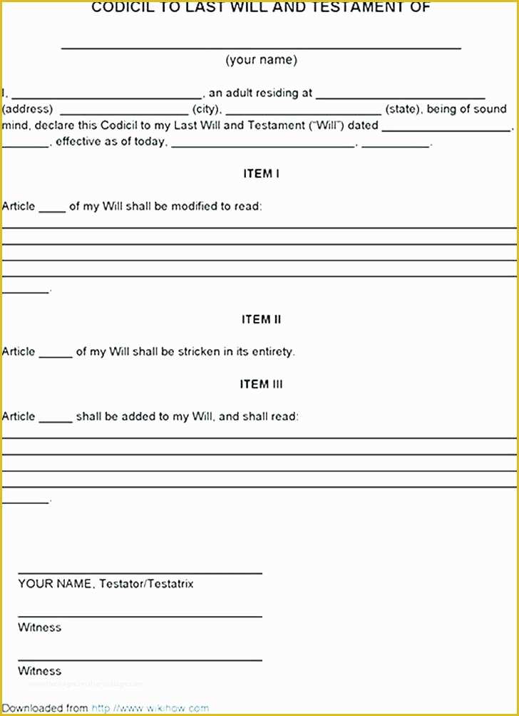 Free Will Template Download Of Last Will and Testament Template Unique Free Templates Pdf