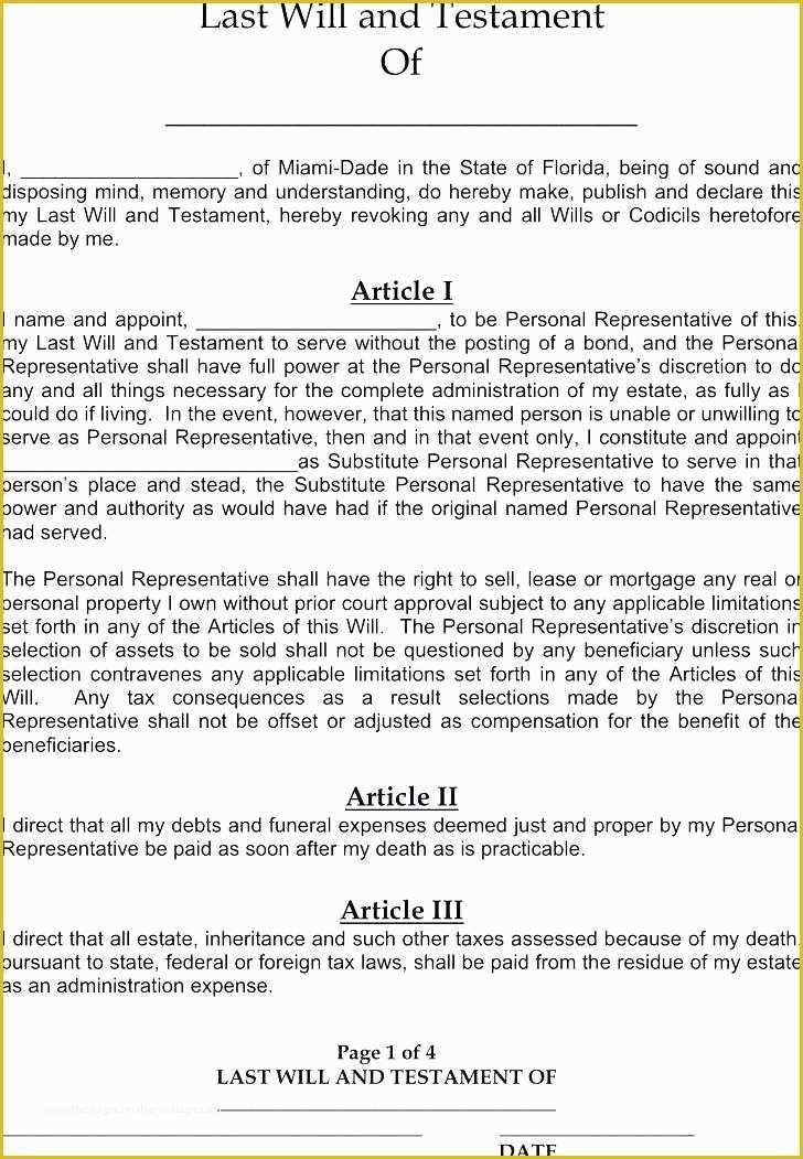 Free Will Template Download Of Last Will Testament Template Free Last Will and Testament
