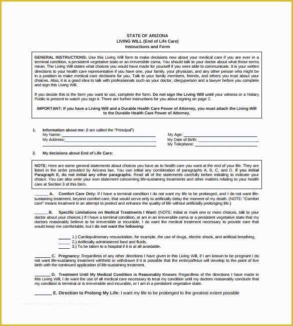 Free Will Template Download Of Living Will Template 8 Download Free Documents In Pdf