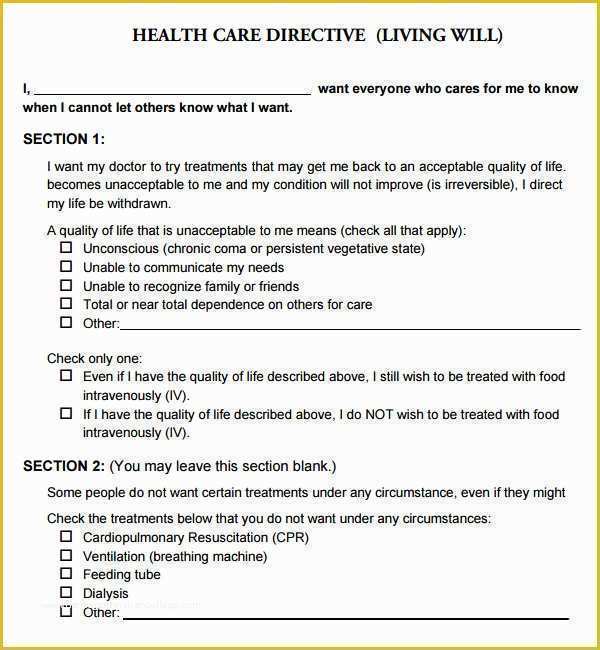 Free Will Template Download Of Living Will Template 9 Free Pdf Download