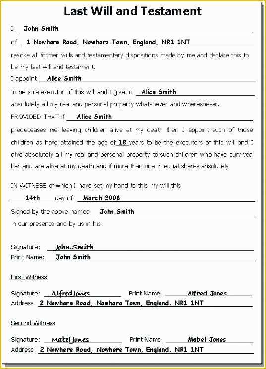 Free Will Template For Microsoft Word Of Example Form Greatest Template 