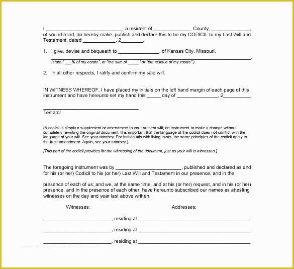Free Will Template for Microsoft Word Of Last Will and Testament Template Word Will and Testament