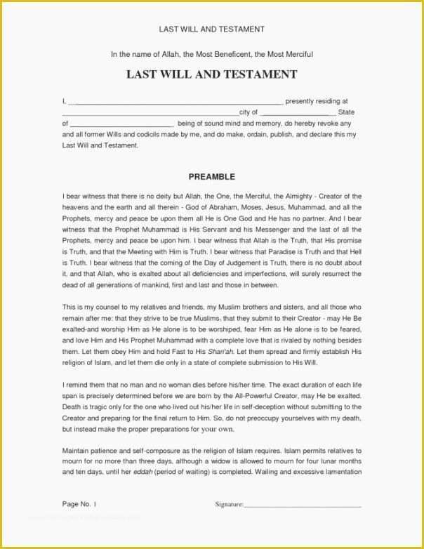 Free Will Template for Microsoft Word Of Lucrative Free Printable Last Will and Testament Blank