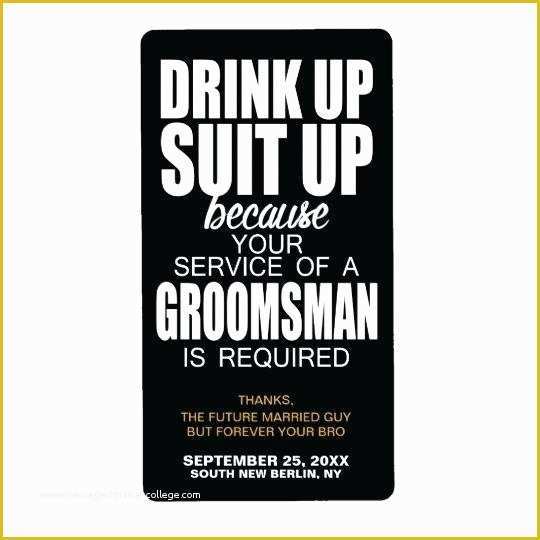 Free Will You Be My Groomsman Template Of Be My Groomsman Will You Groomsmen Invitation Gift Ideas