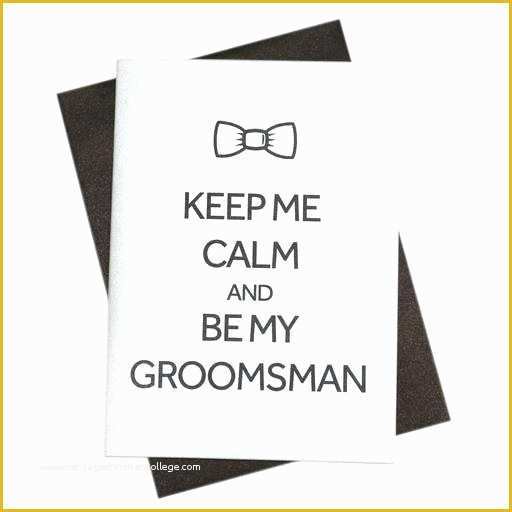 Free Will You Be My Groomsman Template Of Be My Groomsman Will You Groomsmen Invitation Gift Ideas
