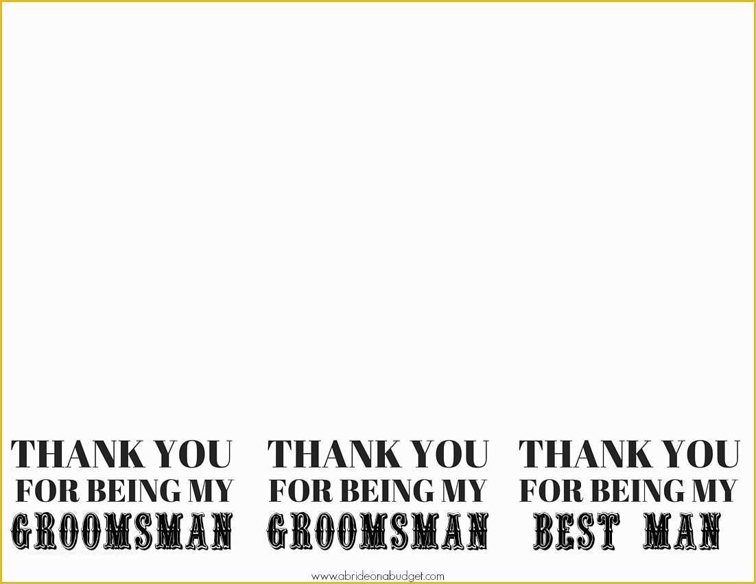 Free Will You Be My Groomsman Template Of Thank You for Being My Groomsman Cigar Gift and Free