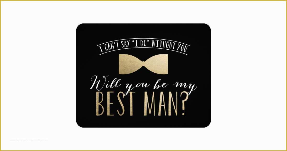 Free Will You Be My Groomsman Template Of Will You Be My Best Man Groomsmen Card