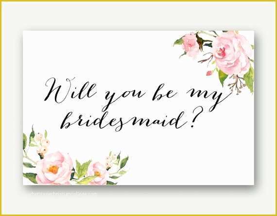 Free Will You Be My Groomsman Template Of Will You Be My Bridesmaid Bridesmaid Proposal Printable