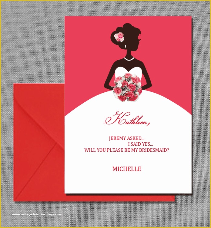 Free Will You Be My Groomsman Template Of Will You Be My Bridesmaid Card ← Wedding Invitation