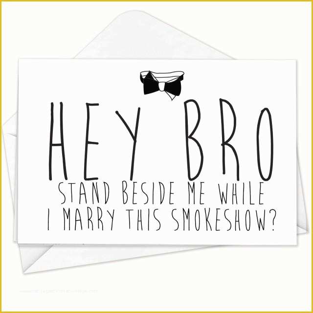 Free Will You Be My Groomsman Template Of Will You Be My Groomsmen Card Funny Groomsman Card Best