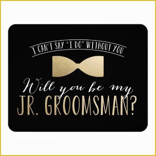 Free Will You Be My Groomsman Template Of Will You Be My Junior Groomsman Groomsmen Card