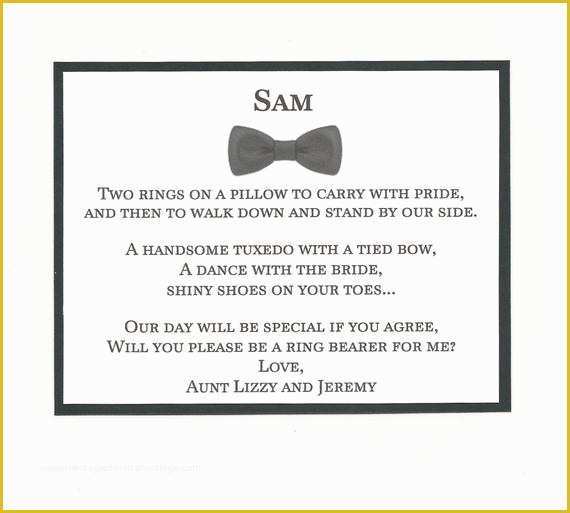Free Will You Be My Groomsman Template Of Will You Be My Ring Bearer Flat Card Personalized Custom