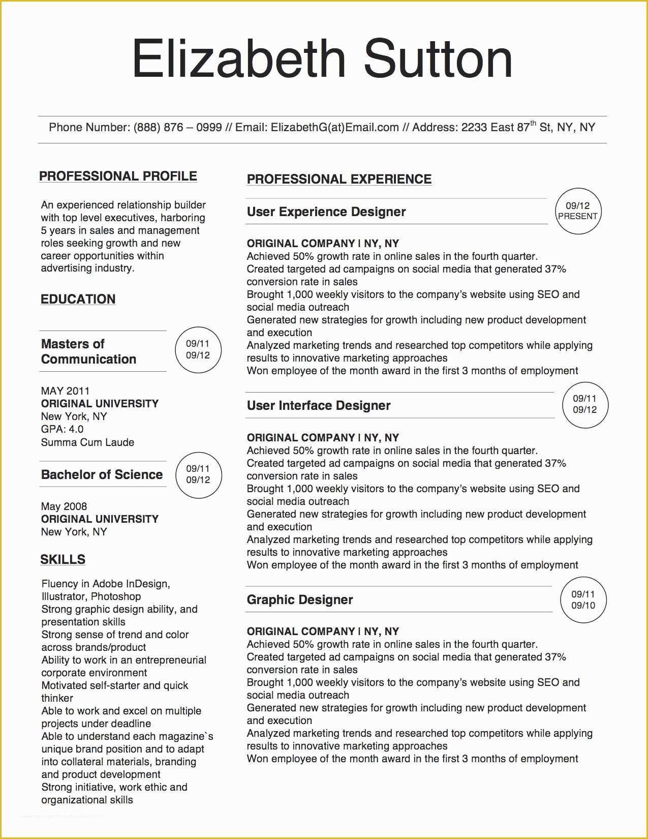 Free Windows Resume Templates Of Resume and Template Fancy Resume Templates Free Free