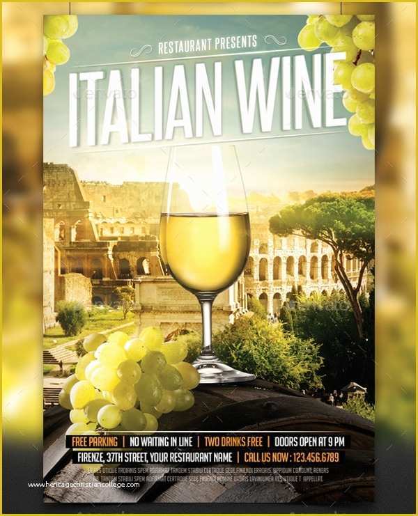 Free Wine Flyer Template Of 21 Wine Flyer Free Psd Ai Eps format Download