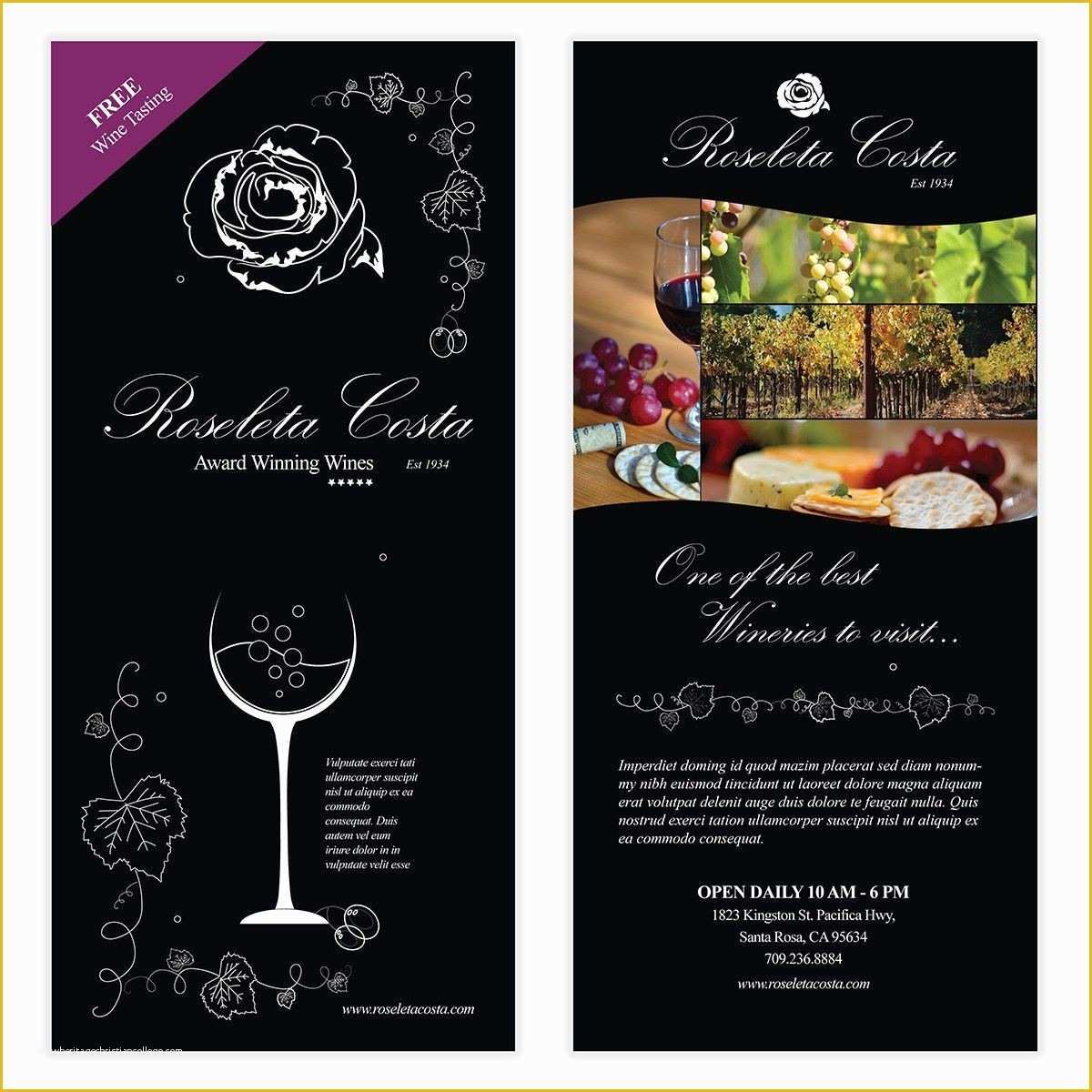 Free Wine Flyer Template Of Free Wine Tasting Flyer Template First Dinner