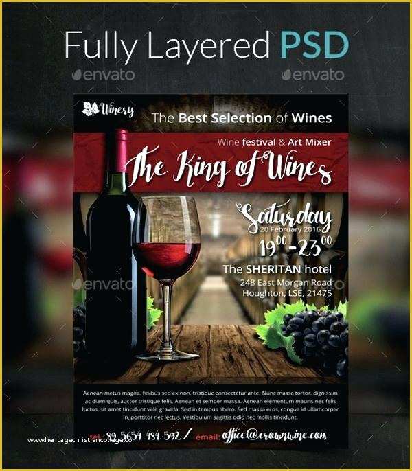 Free Wine Flyer Template Of Wine Brochure Template Tasting Wine List Flyer Template