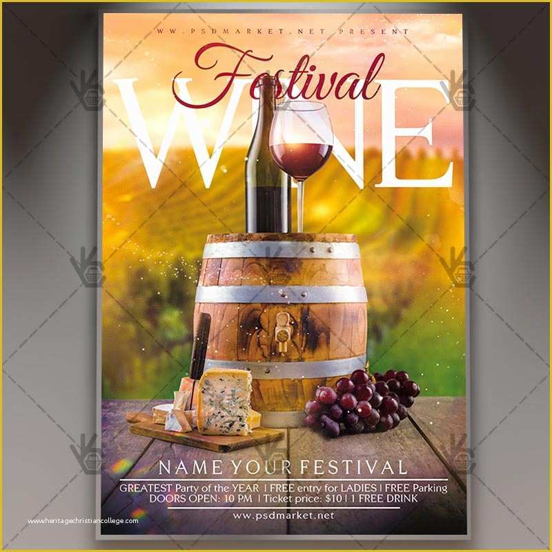 Free Wine Flyer Template Of Wine Festival Business Flyer Psd Template